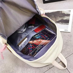 Solid Backpack for Teenage Girls Big Capacity School Backpack