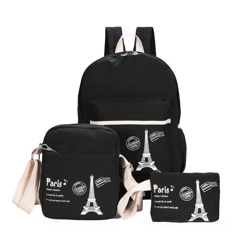 Teen Girls Schoolbag Large School Backpack 3pcs/Set Rucksack