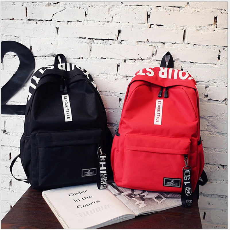 Canvas School Backpack for University Student Big Capacity