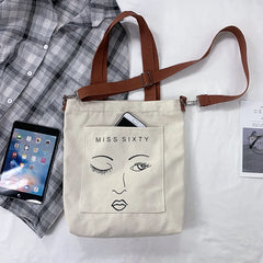 Canvas School Book Bag for Teen Girls