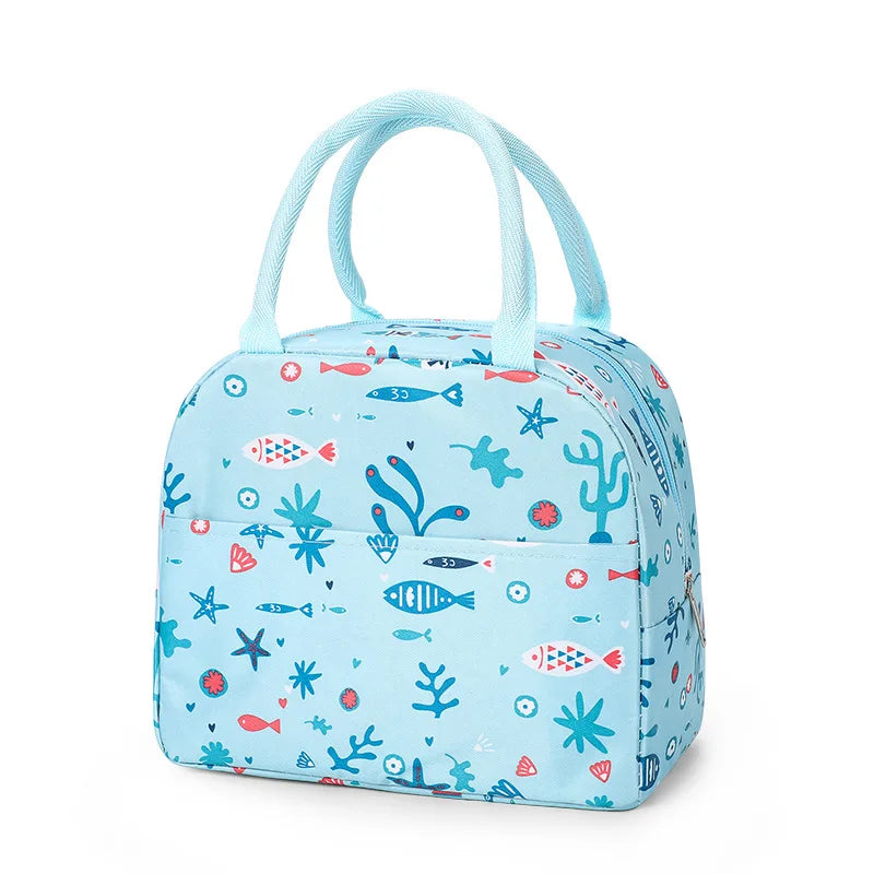 School Work Insulated Lunch Bag for Women Kids Cooler Bag Thermal Portable Ice P