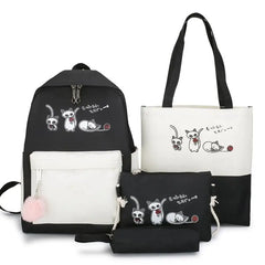 Student Backpacks for Girls Teenagers Female Bagpack Cartoon cat Backpacks