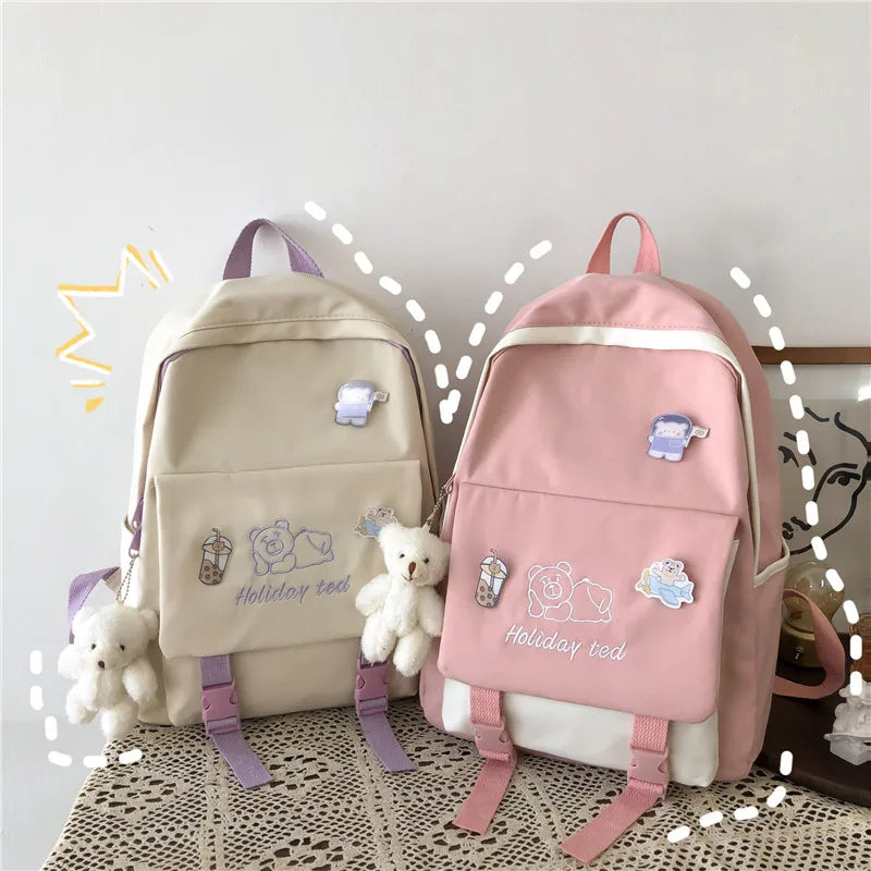 Waterproof Nylon Women Backpack for Girls Youth