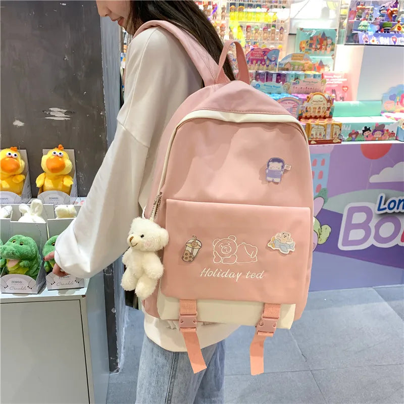 Waterproof Nylon Women Backpack for Girls Youth