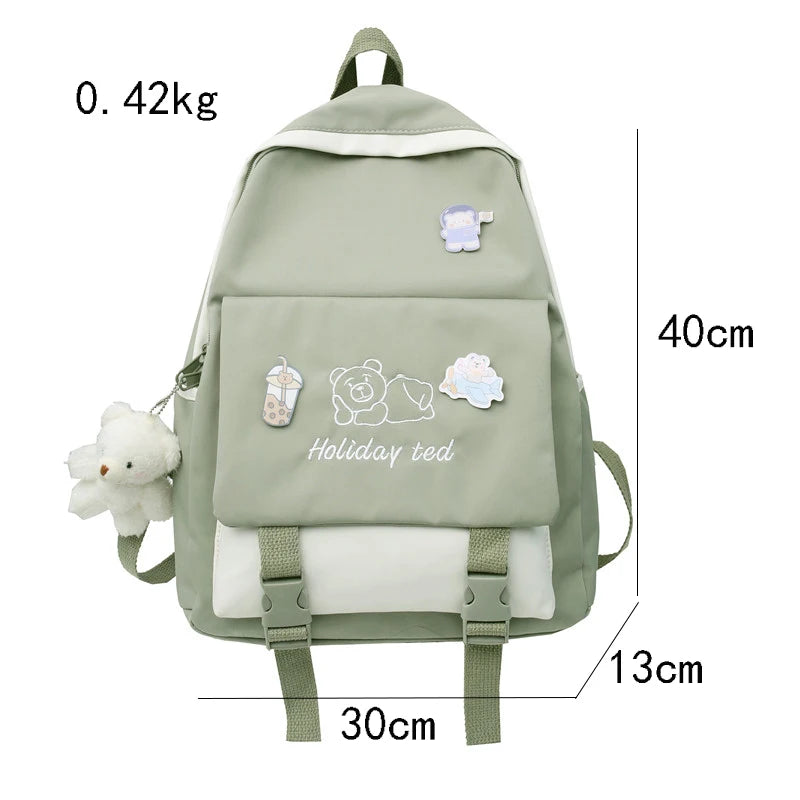 Waterproof Nylon Women Backpack for Girls Youth