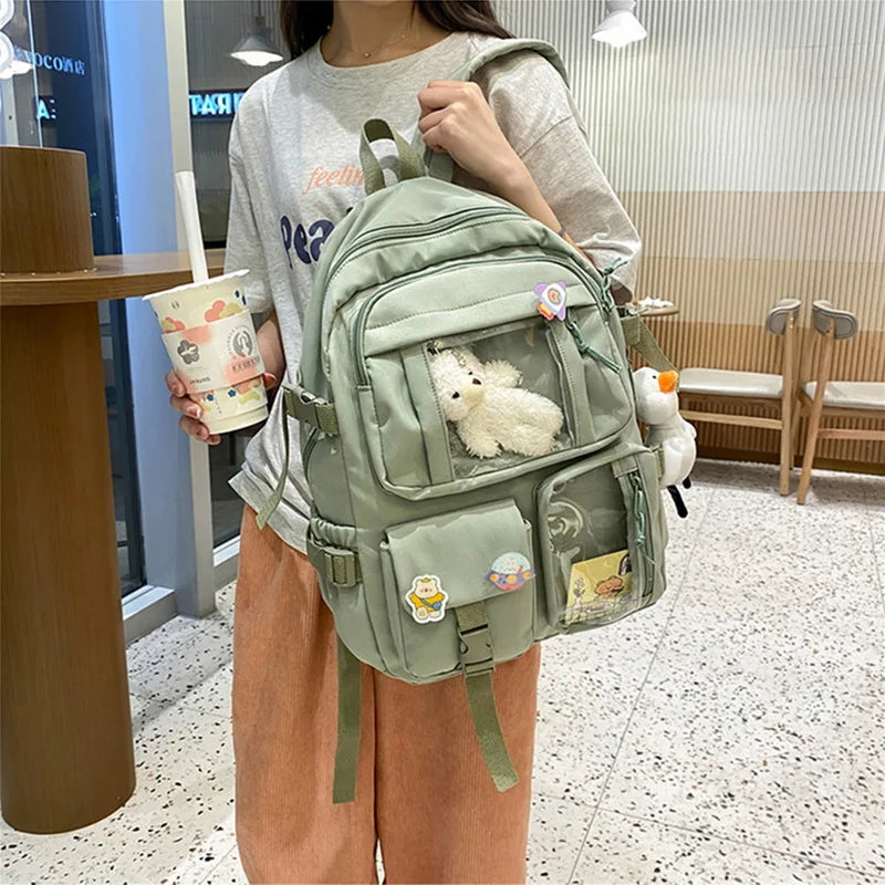 College Wind High School Bags Girls Backpack