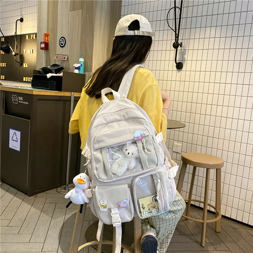 College Wind High School Bags Girls Backpack
