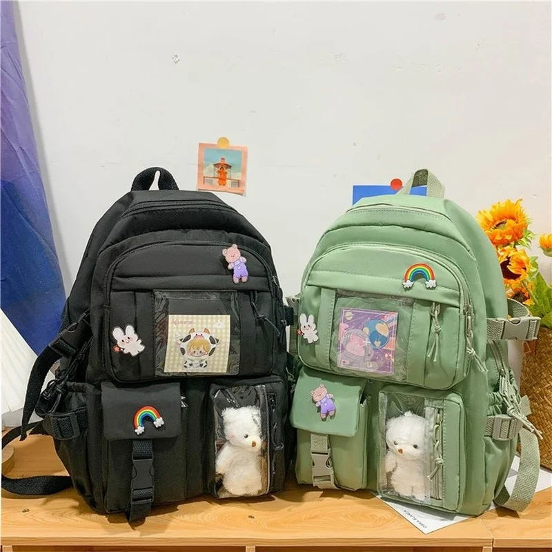 Schoolbag Girl INS Edition College Wind High School Backpack