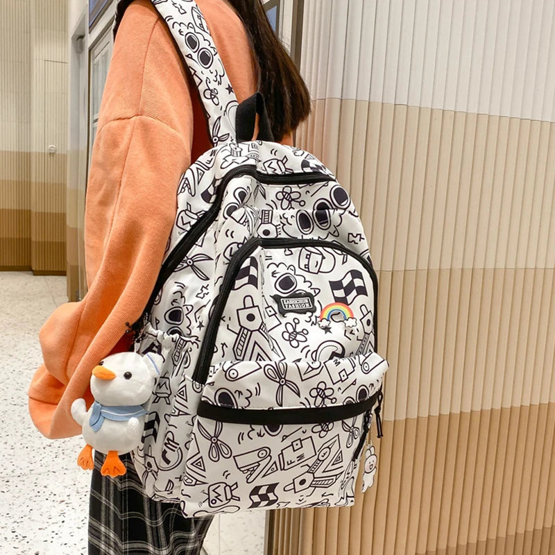 Schoolbag for Girls Middle School Students Small Fresh Backpack