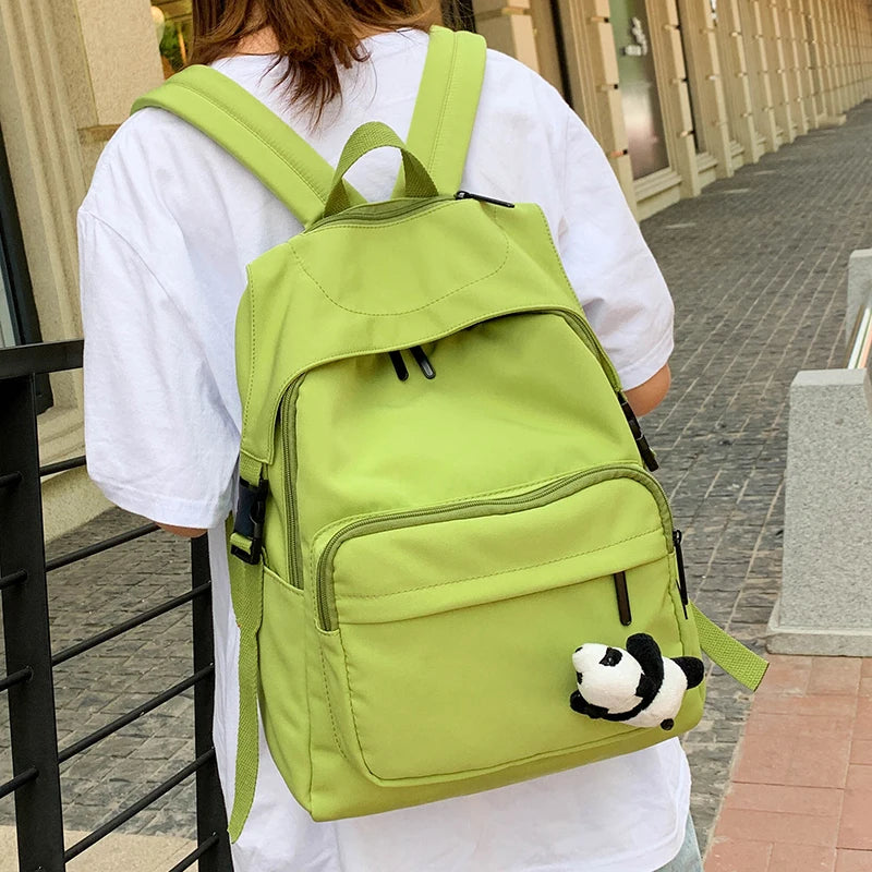 Teen Girls Waterproof Nylon Schoolbag Backpack