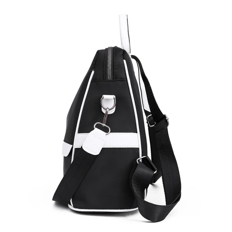 Teen Girls Solid Bookbag Waterproof Nylon Women Backpack