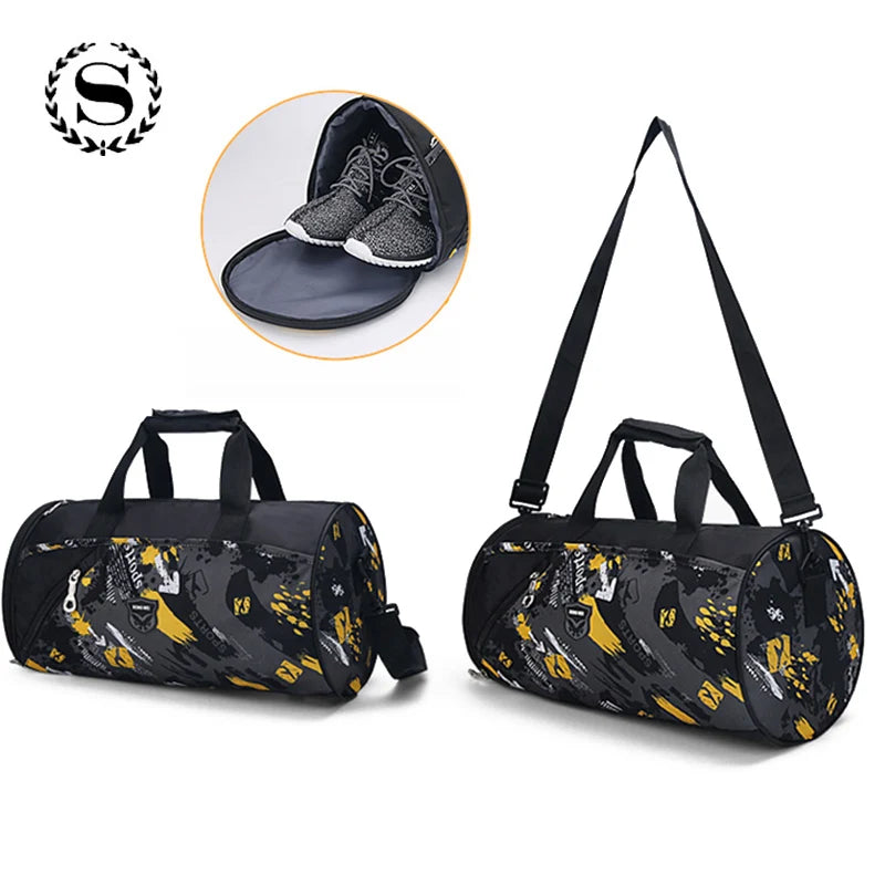 Scione Nylon Travel Sport Shoulder Bag Waterproof Duffel Handbag