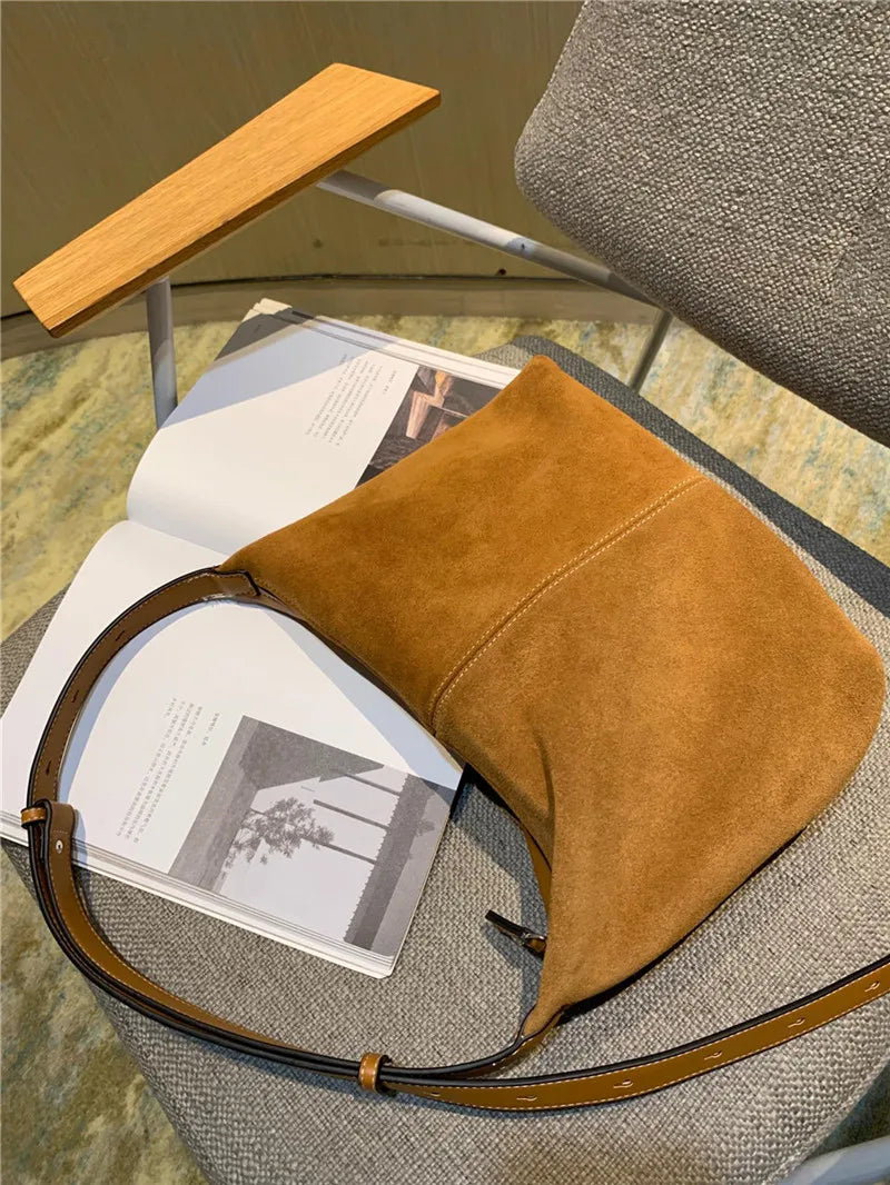 Women's Brown PU Leather Shoulder Bag