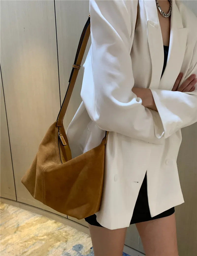 Women's Brown PU Leather Shoulder Bag