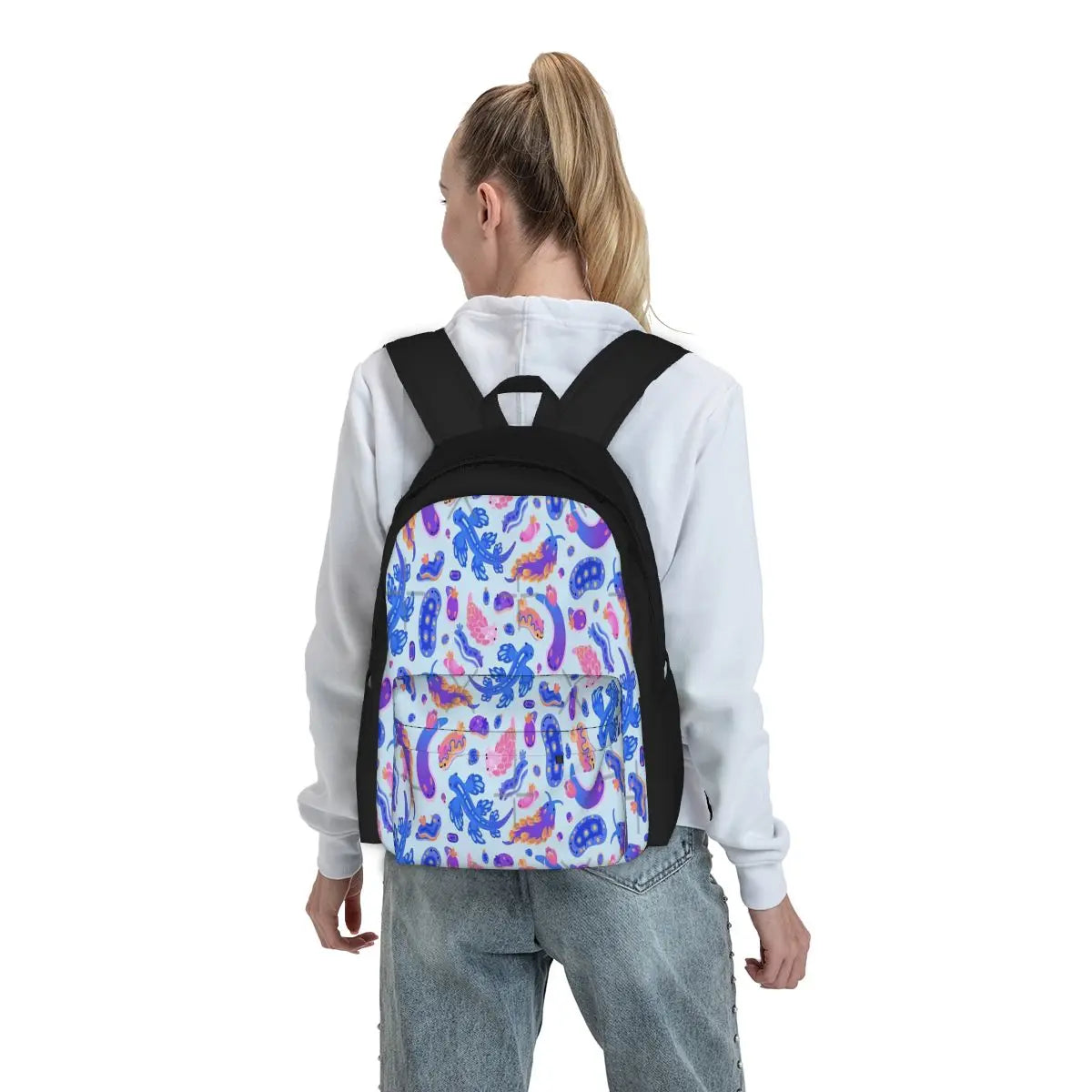 Sea Slug Pastel Backpack Men's and Women's Summer Bag with Pockets