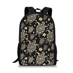 Sea Turtle Printing Schoolbag Pencil & Shoulder Bag Student Backpack