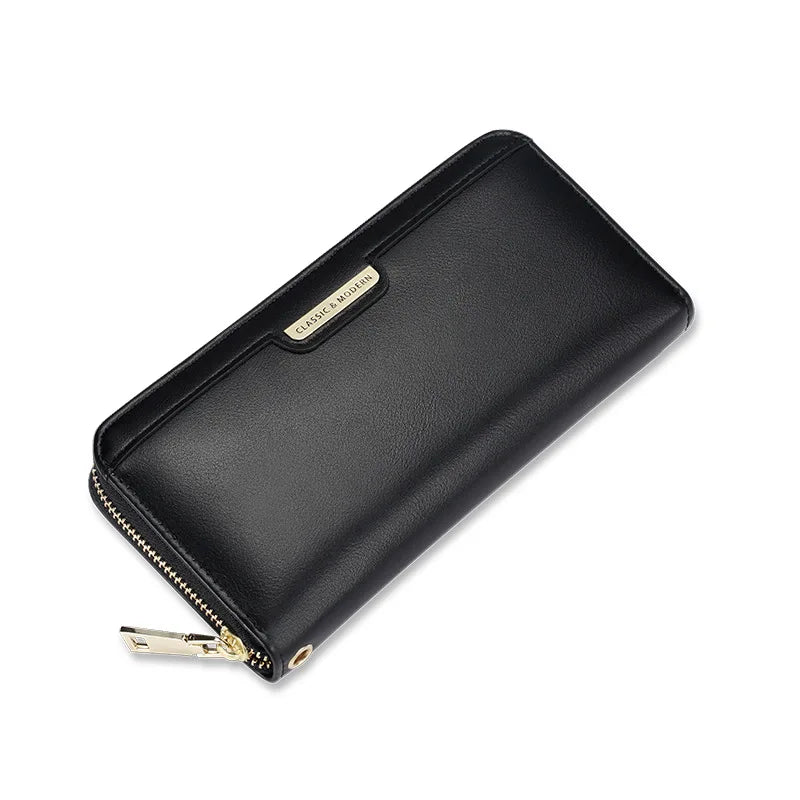 Seagloca Solid Stitching Women's Wallet Large Capacity Clutch