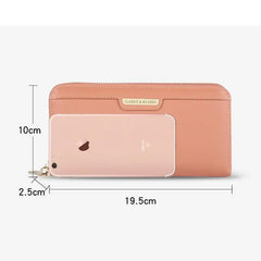 Seagloca Solid Stitching Women's Wallet Large Capacity Clutch