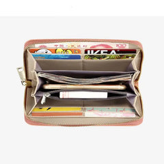 Seagloca Solid Stitching Women's Wallet Large Capacity Clutch