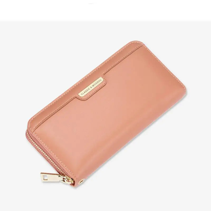 Seagloca Solid Stitching Women's Wallet Large Capacity Clutch