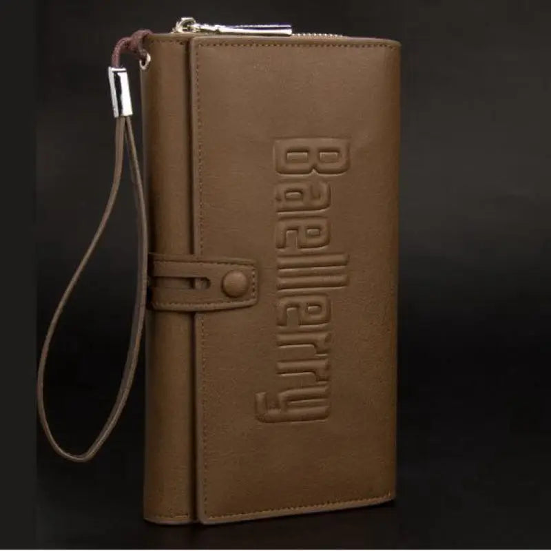 Seagloca Men Leather Wallet Purse Casual Clutch Zipper Multifunction