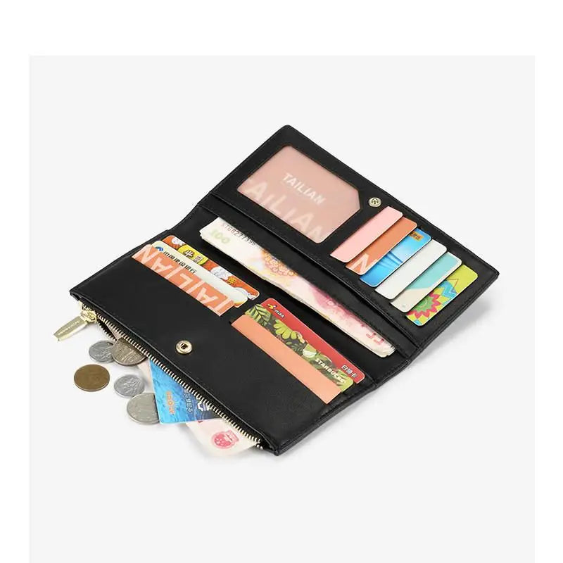 Seagloca Wallet Women Frosted Zipper Clutch