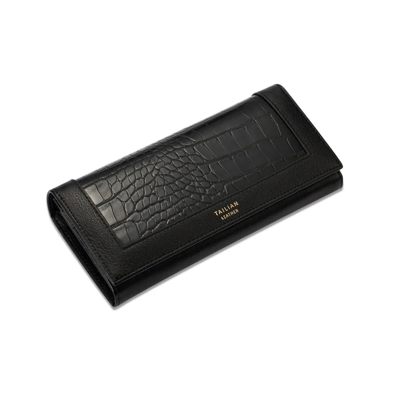 Seagloca Crocodile Pattern Clutch Wallet European American Style