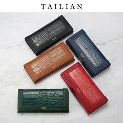 Seagloca Crocodile Pattern Clutch Wallet European American Style