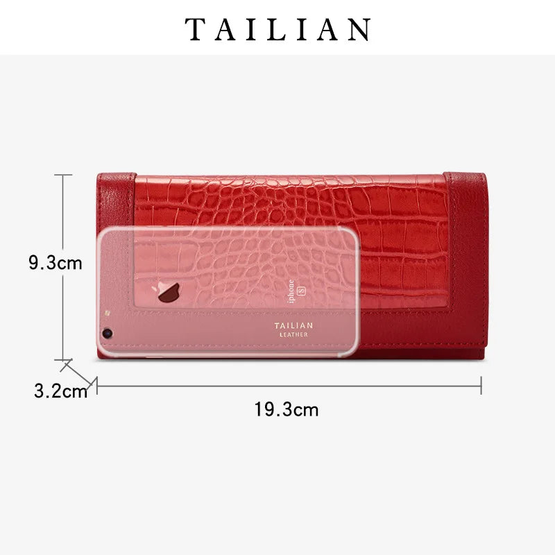 Seagloca Crocodile Pattern Clutch Wallet European American Style