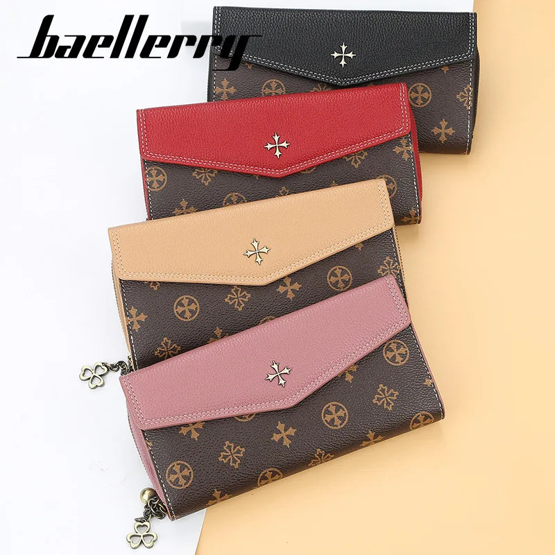 Seagloca Women's Long Zipper Wallet Clutch Vintage Wallet