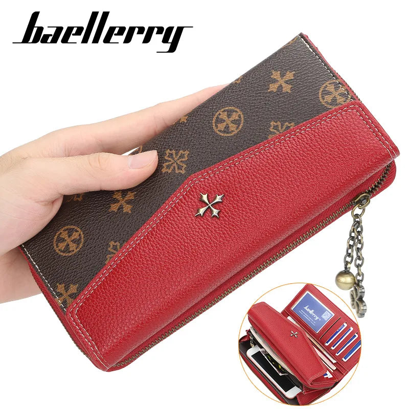 Seagloca Women's Long Zipper Wallet Clutch Vintage Wallet