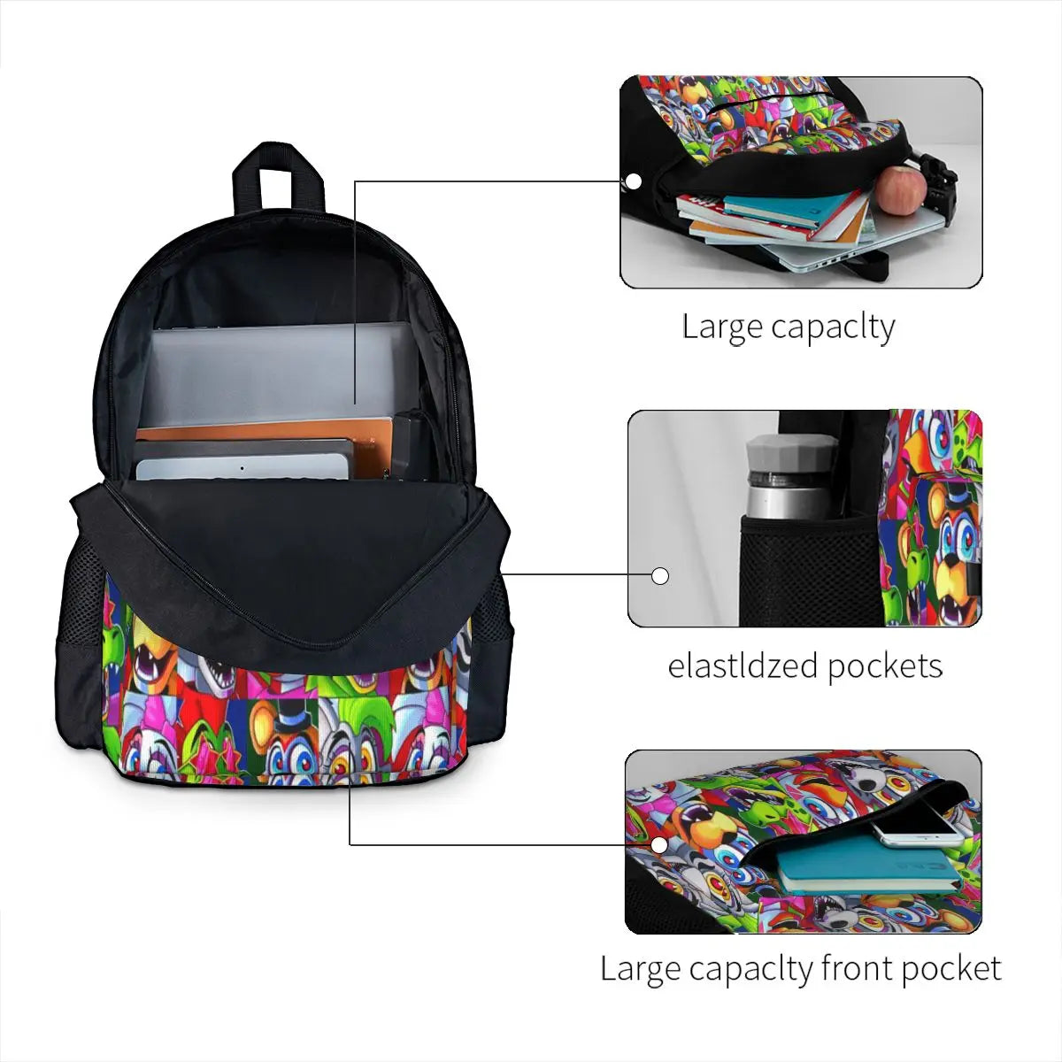 Security Breach Crew Backpacks Anime Bags For Men Women