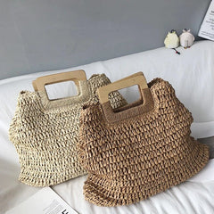 Knitted Weave Beach Bag Straw Weaving Bag