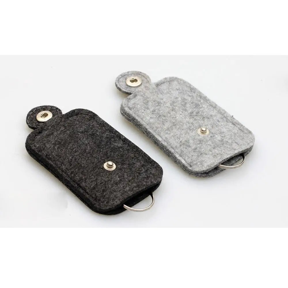 Key Wallet Purse Men Women Felt Keychain Holder Pocket Organizer
