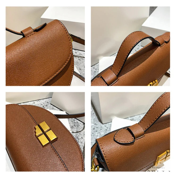 Semicircle High PU Leather Female Messenger Bag Small Shoulder Crossbody Bags