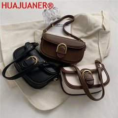 Semicircle Saddle Small Shoulder Bag Women Crossbody Handbag Flap Purse