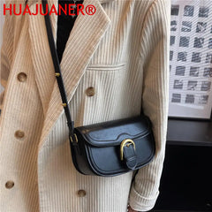 Semicircle Saddle Small Shoulder Bag Women Crossbody Handbag Flap Purse