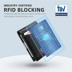 Sentiblos Bifold Leather Wallet 12 Slots RFID Blocking Wallet for Men&Women