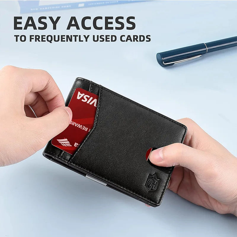 Sentiblos Bifold Leather Wallet 12 Slots RFID Blocking Wallet for Men&Women