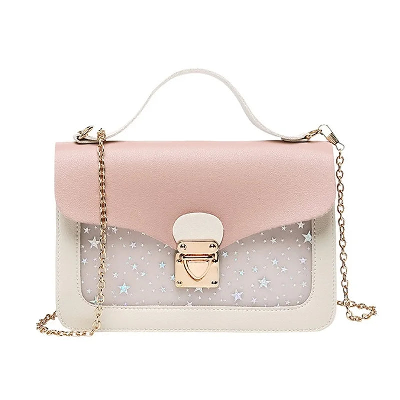 Sequin Star Print Shoulder Mobile Phone Bag Cover