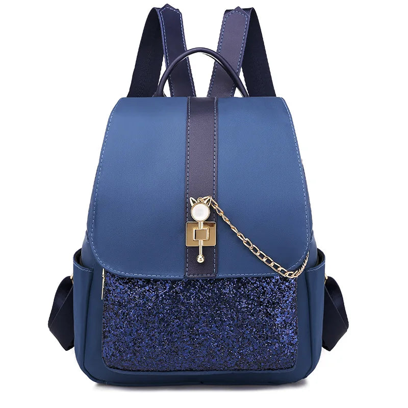 Sequins Backpack Women Girl School Backpack Teenage Girls Large Capacity Bag
