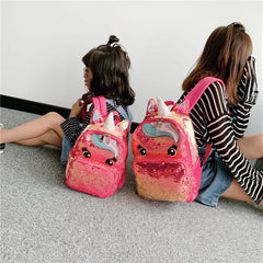 Sequins Unicorn School Bags for Girls Backpack