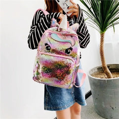 Sequins Unicorn School Bags for Girls Backpack