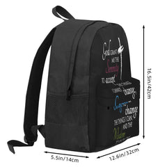 Serenity Prayer Backpacks for Men and Women