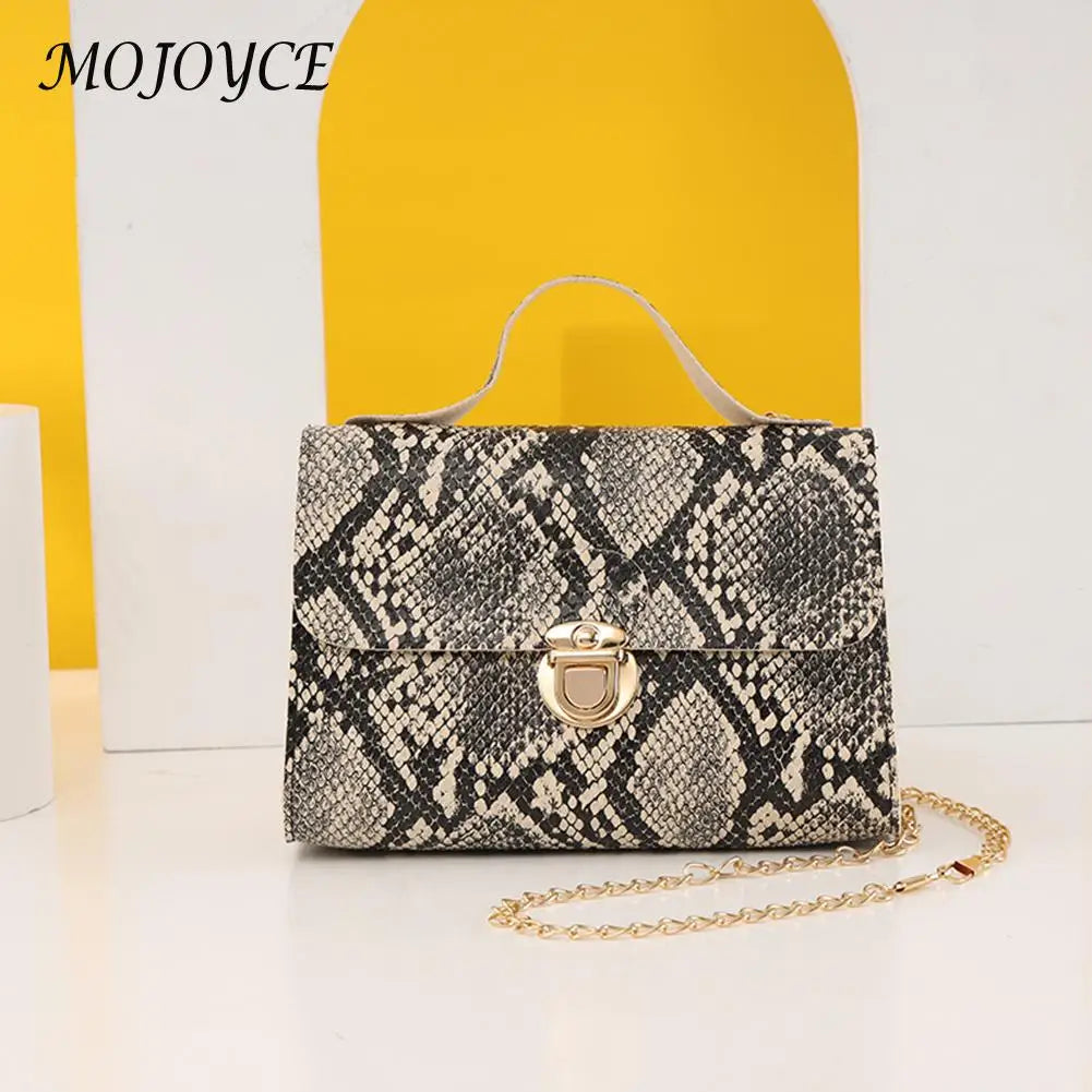 Serpentine Crossbody Handbag Leather Casual Shoulder Bags