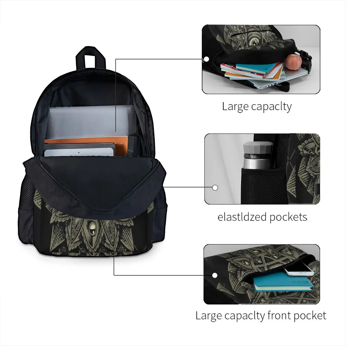 Seven Rays Eye Backpacks Men's Backpacks Bags For Women School Backpack