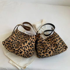 Leopard Print Women Single Shoulder Hobo Bag Cross Body Messenger Handbag