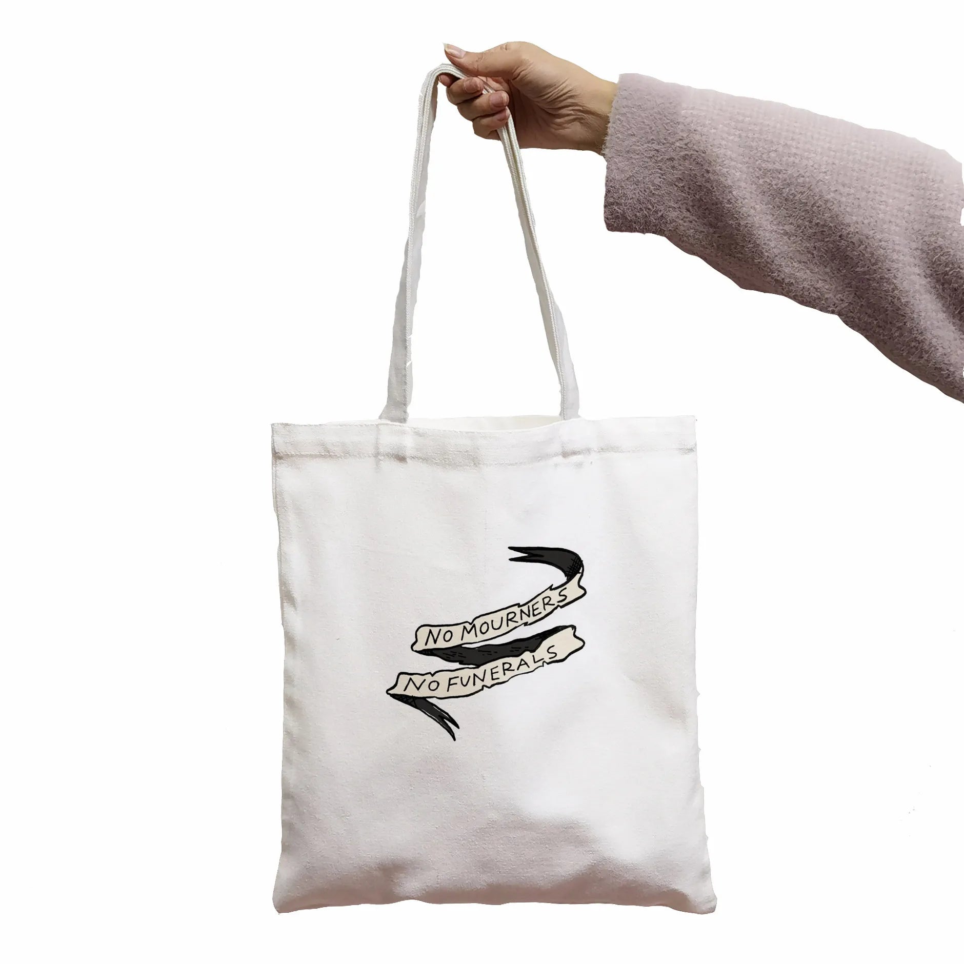 Shadow and Bone Gothic Canvas Bag Horror Large Shopper Bag