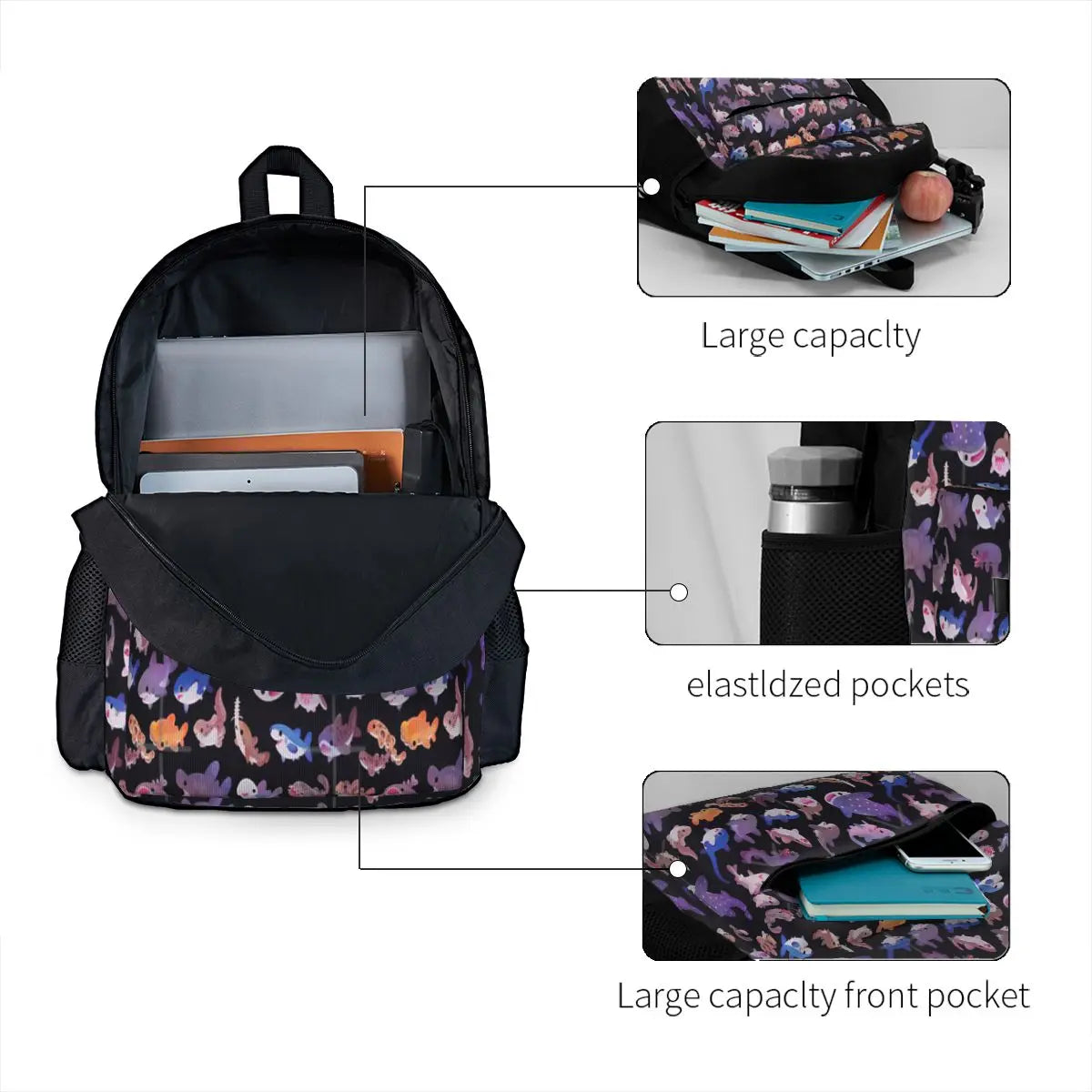 Shark Backpacks Men's Backpacks Bags For Women Back Bag