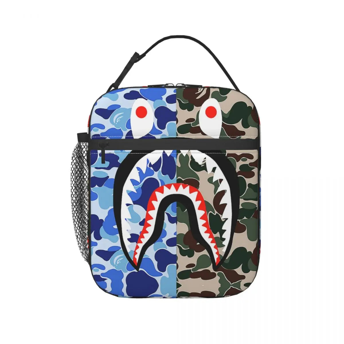 Shark Teeth Camo Insulated Lunch Bag - Camouflage Reusable Cooler
